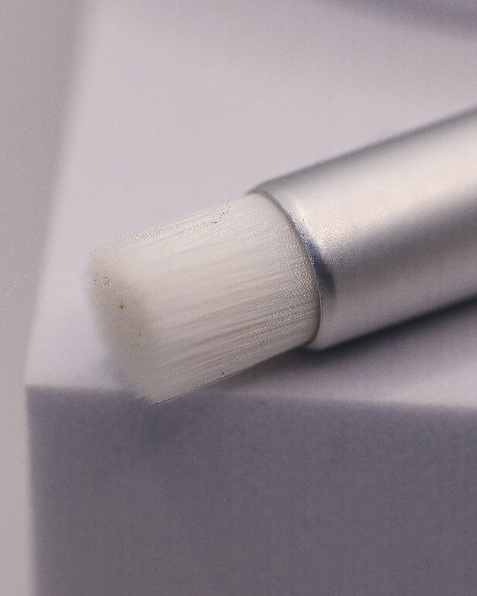 Close-up of LADYBUGLASHES Bamboo Lash & Brow Cleansing Brush bristles – soft cleansing head