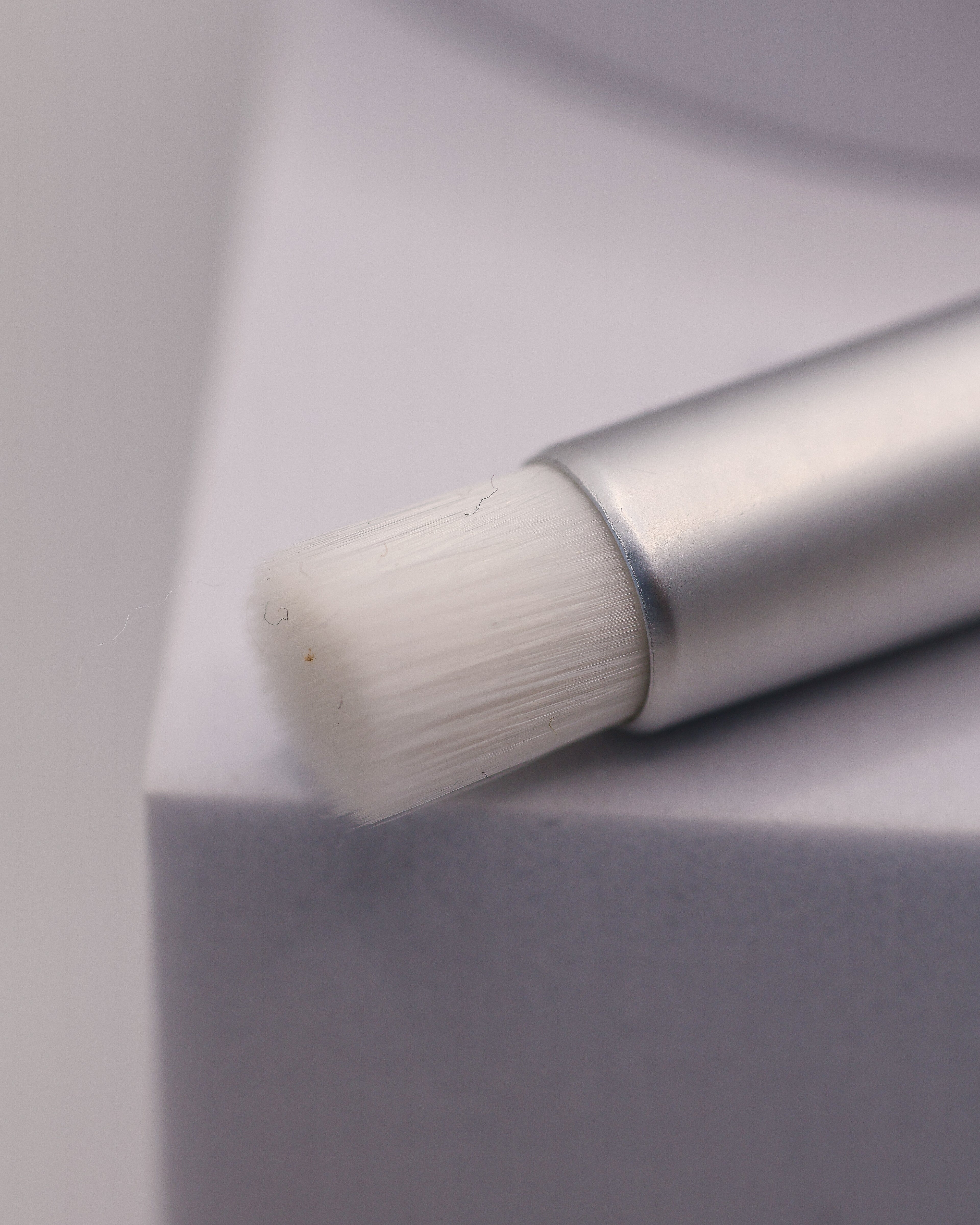 Close-up of LADYBUGLASHES Bamboo Lash & Brow Cleansing Brush bristles – soft cleansing head