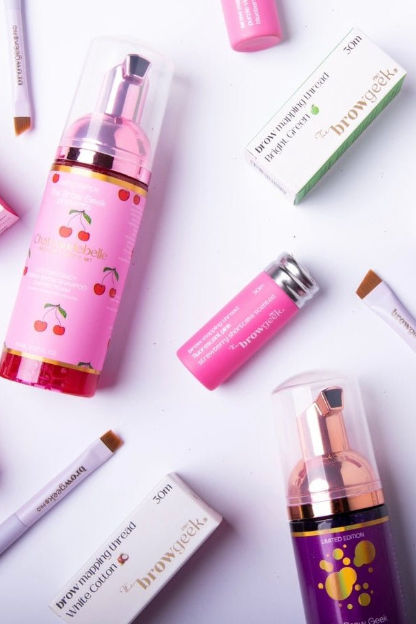 THE BROW GEEK x CHATEAUDEBELLE BROW SHAMPOO FOAM 60ml PINK OR PURPLE
