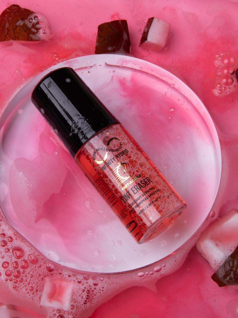 INFINITY TINT ERASER FOAM MOUSSE - 40ML COCONUT SCENT, CHERRY PINK COLOUR