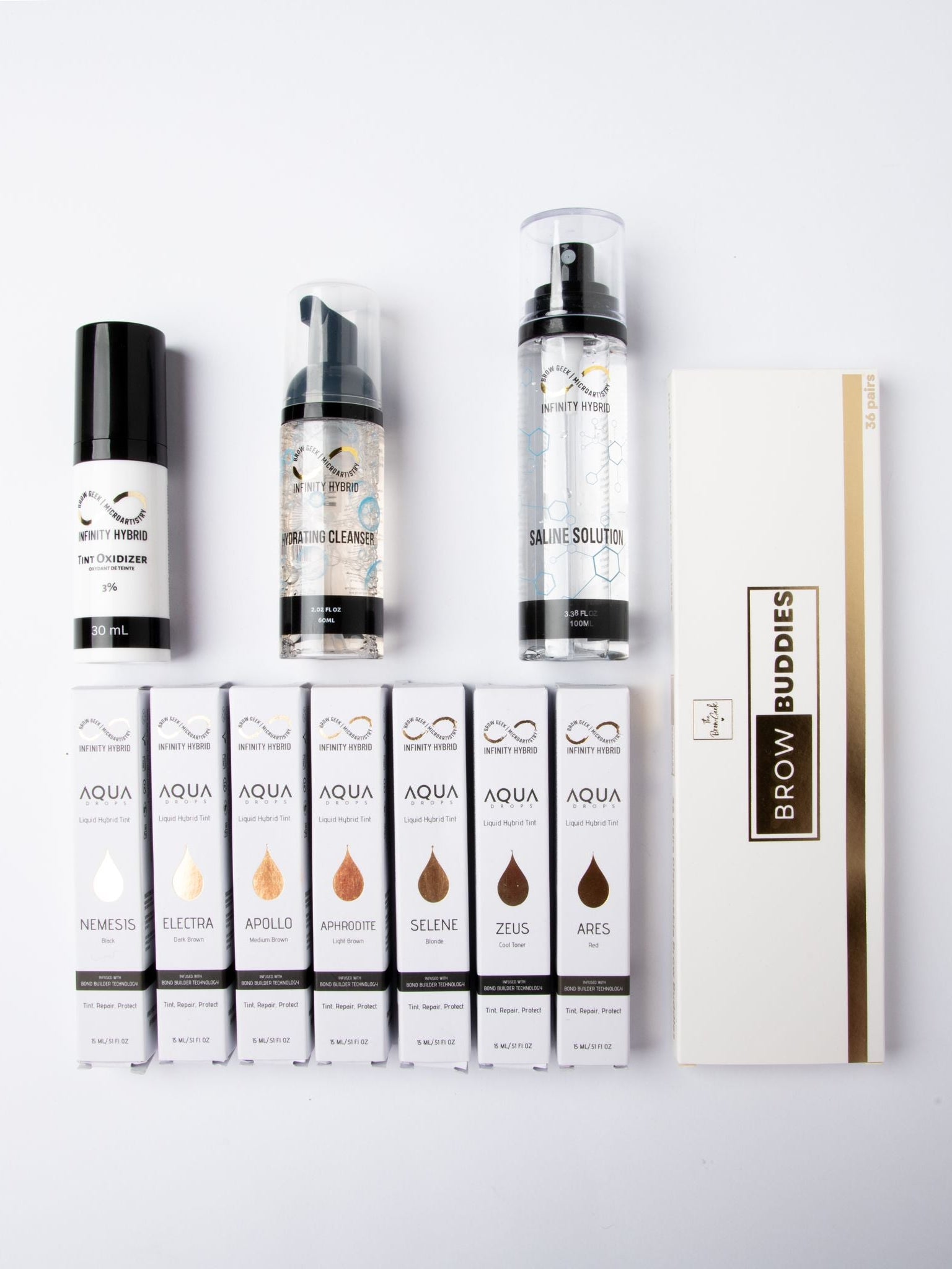 Airbrush Hybrid Brows KITS - Aqua Drops Liquid Brow Stain plus prep