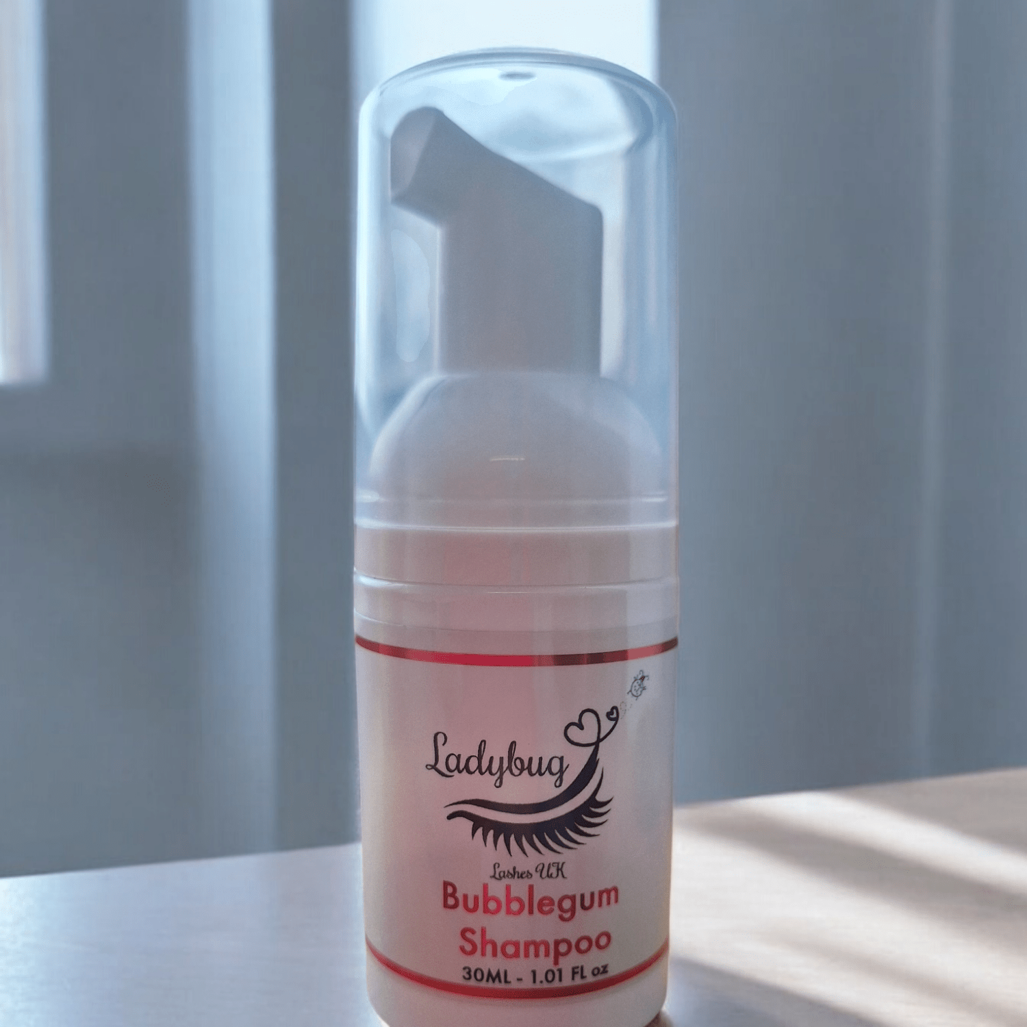 Bulk 30ml Lash Shampoo Bubble Gum – 18 with Display Stand