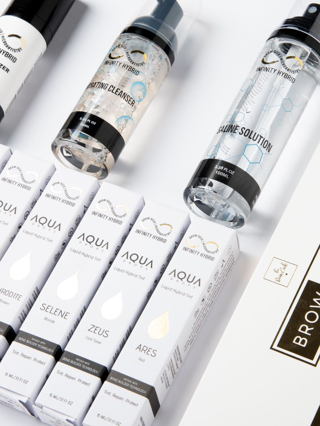 Airbrush Hybrid Brows KITS - Aqua Drops Liquid Brow Stain plus prep