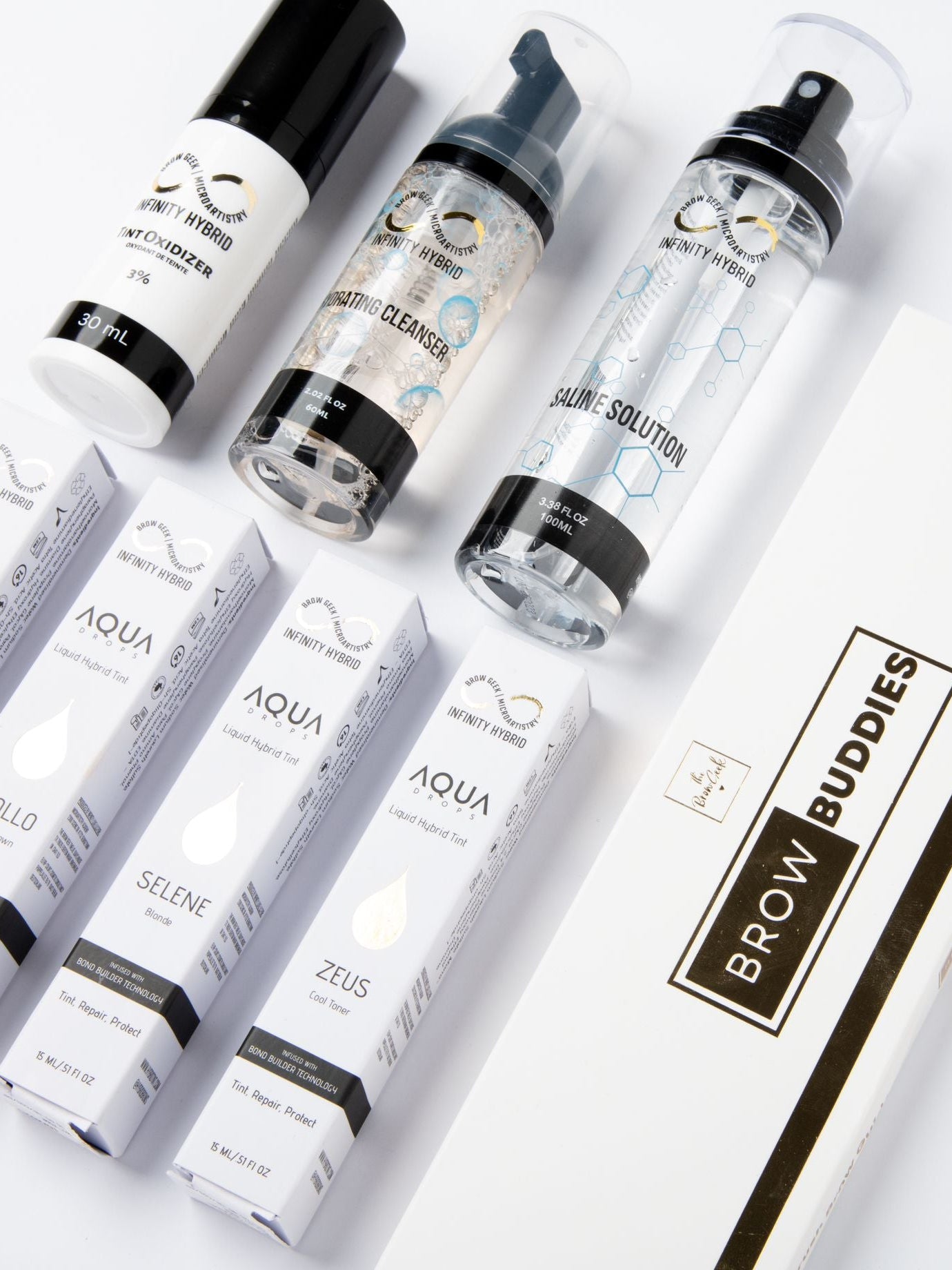 Airbrush Hybrid Brows KITS - Aqua Drops Liquid Brow Stain plus prep