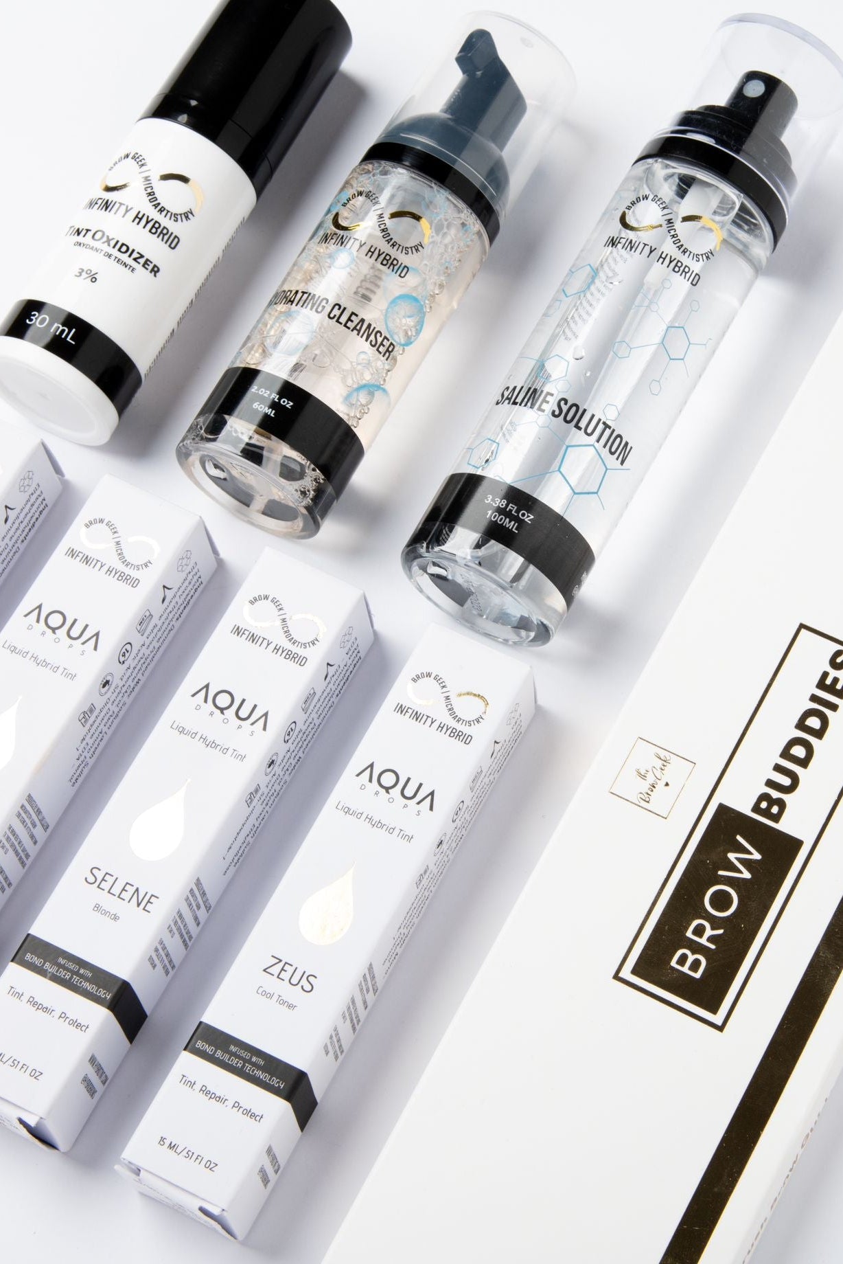 Airbrush Hybrid Brows KITS - Aqua Drops Liquid Brow Stain plus prep