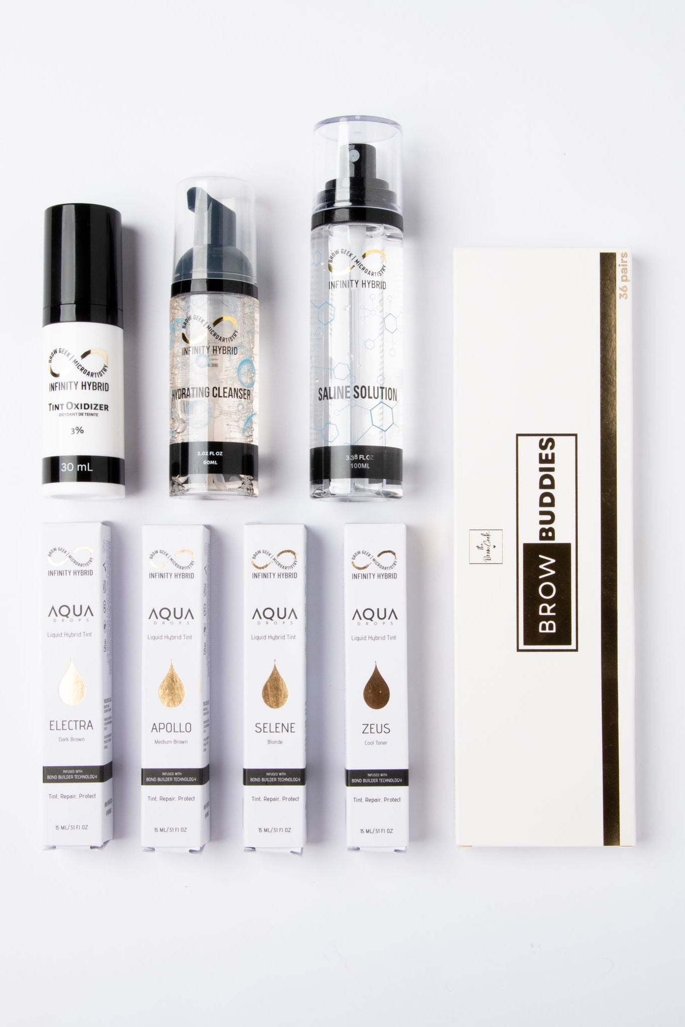 Airbrush Hybrid Brows KITS - Aqua Drops Liquid Brow Stain plus prep