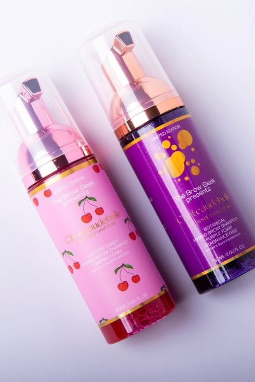 THE BROW GEEK x CHATEAUDEBELLE BROW SHAMPOO FOAM 60ml PINK OR PURPLE