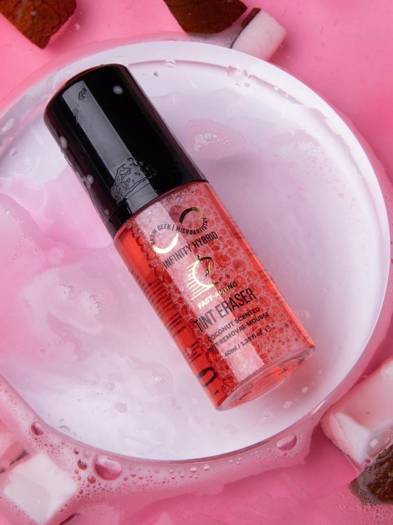 INFINITY TINT ERASER FOAM MOUSSE - 40ML COCONUT SCENT, CHERRY PINK COLOUR