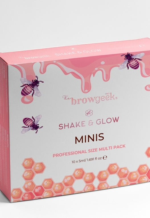 SHAKE & GLOW MULTI USE HONEY INFUSED BROW OIL - RETAIL PACK 10 x 5ml