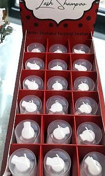 Bulk 30ml Lash Shampoo Bubble Gum – 18 with Display Stand