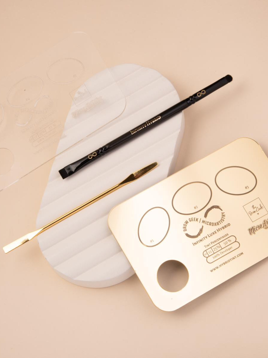 Infinity Lift & Tint Palette Gold/Clear with Buff & Blend Brush