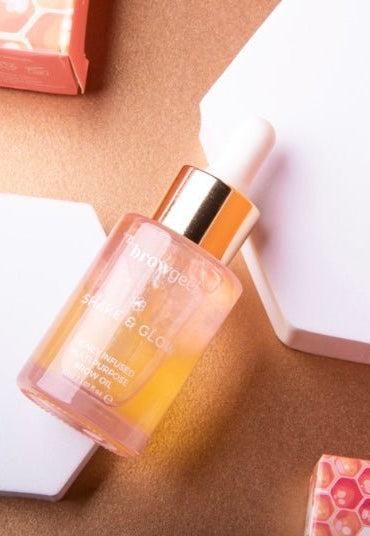 SHAKE & GLOW HONEY INFUSED MULTI PURPOSE BROW OIL 30ml PRO SALON SIZE
