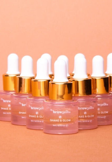 SHAKE & GLOW MULTI USE HONEY INFUSED BROW OIL - RETAIL PACK (10 x 5ml) BROW GEEK