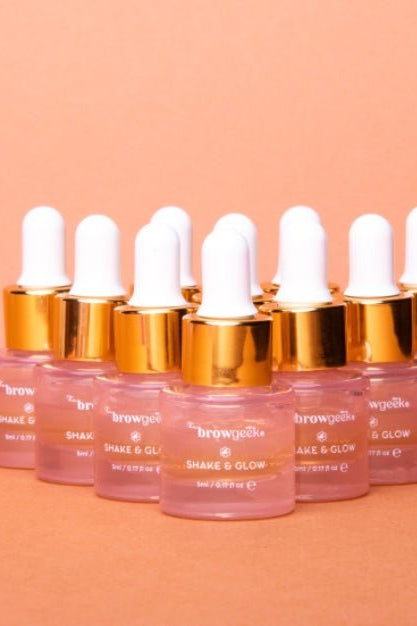 SHAKE & GLOW MULTI USE HONEY INFUSED BROW OIL - RETAIL PACK (10 x 5ml) BROW GEEK