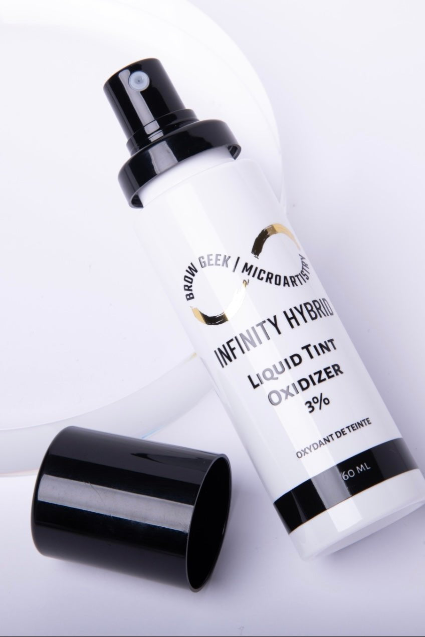 INFINITY LIQUID SPRAY OXIDISER (DEVELOPER) 3% 60ML suitable for airbrush brows & manual application