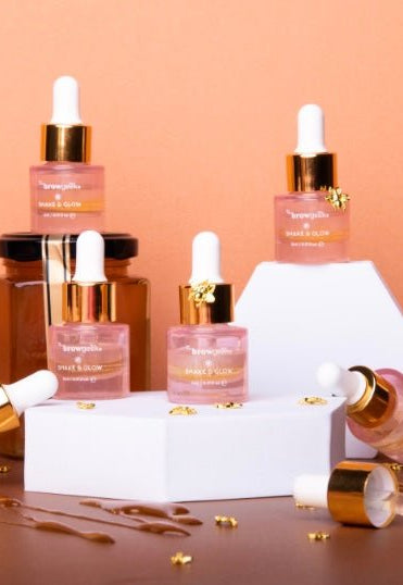 SHAKE & GLOW MULTI USE HONEY INFUSED BROW OIL - RETAIL PACK 10 x 5ml