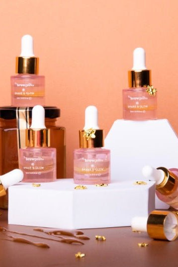 SHAKE & GLOW MULTI USE HONEY INFUSED BROW OIL - RETAIL PACK 10 x 5ml
