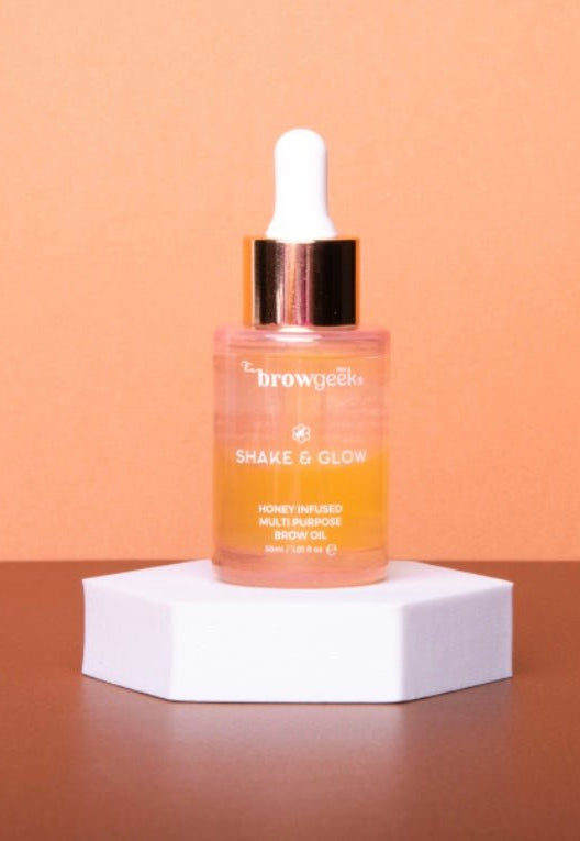 SHAKE & GLOW HONEY INFUSED MULTI PURPOSE BROW OIL 30ml PRO SALON SIZE