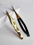 INFINITY PRO GRADE PRECISION POINT TWEEZERS & SPRING LOADED TRIMMING BROW SCISSORS