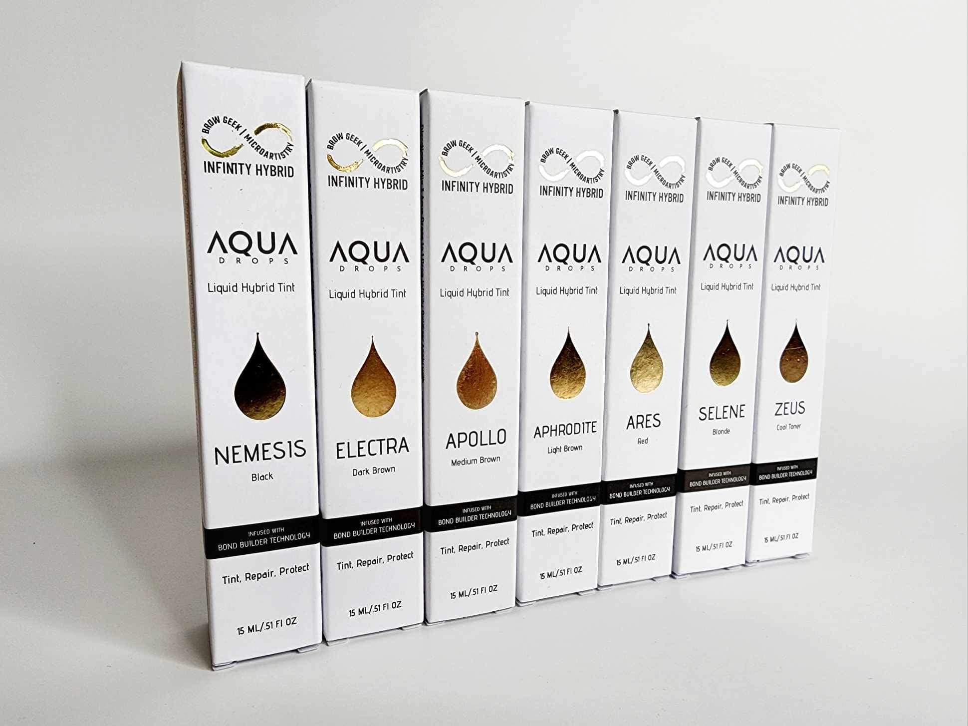 AQUA DROPS KITS - The Best Brow Hybrid Stain with Bond Builder INFINITY