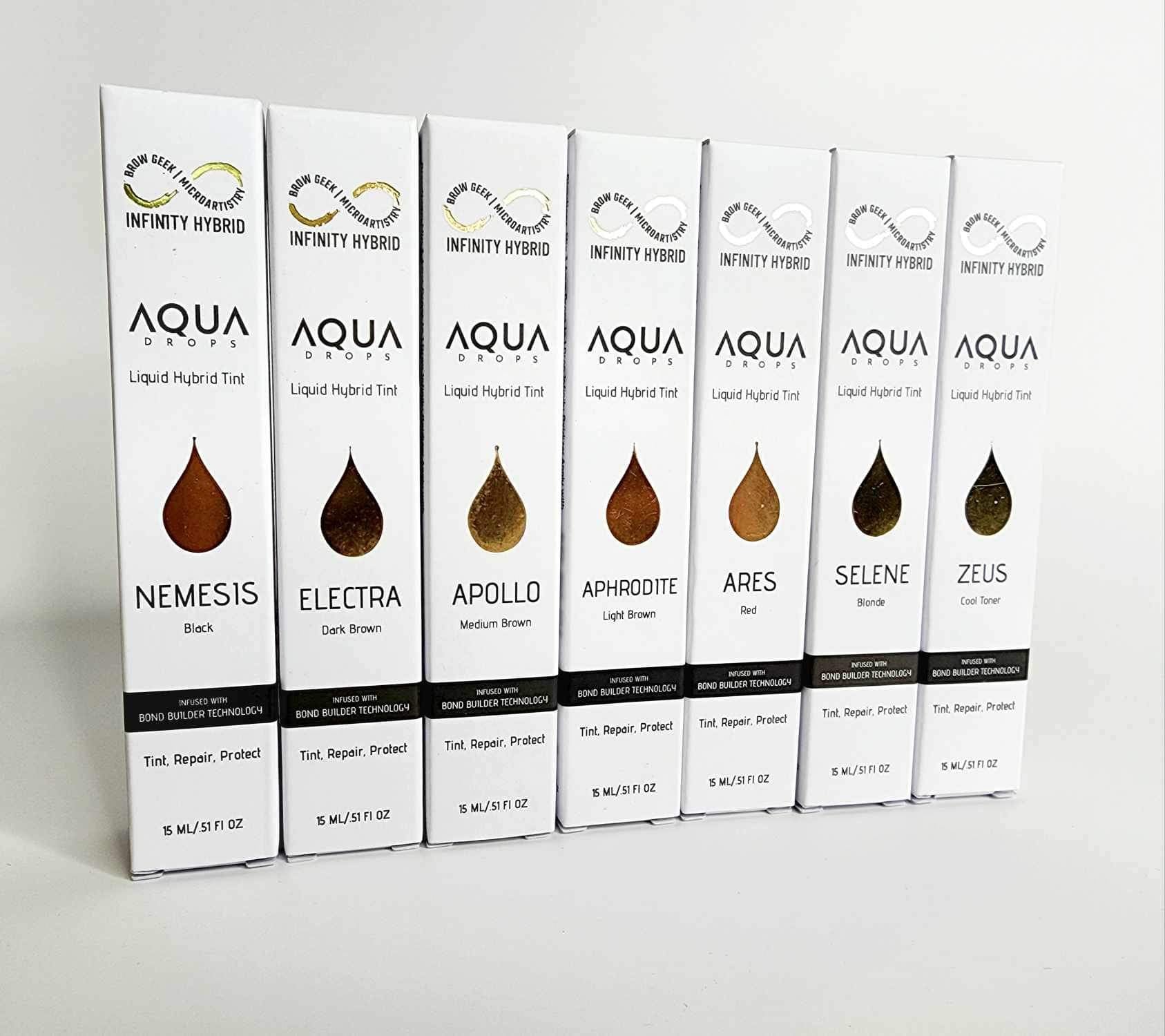 AQUA DROPS KITS - The Best Brow Hybrid Stain with Bond Builder INFINITY