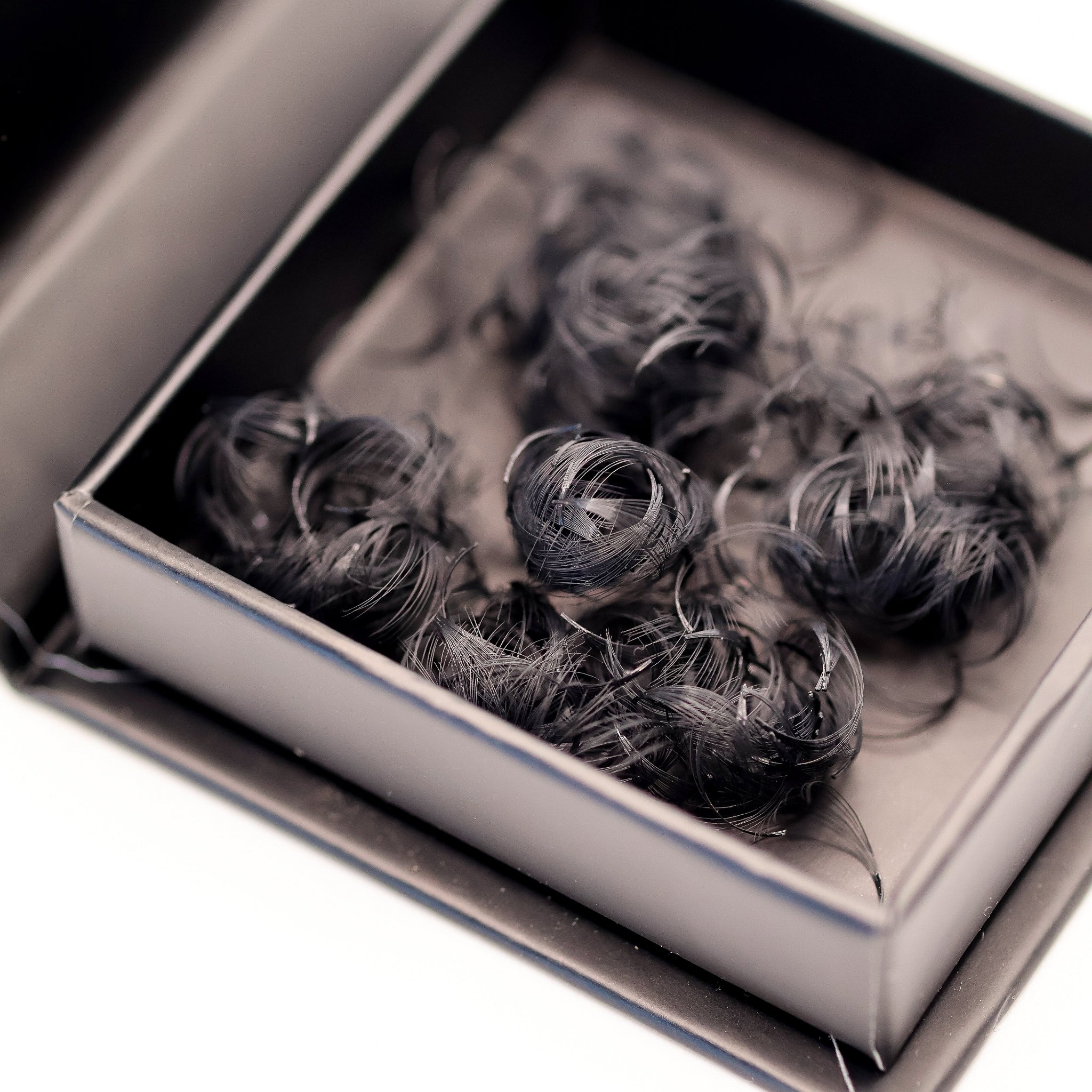 Loose Promade Fan Box – 500 D curl fans, 8D to 20D, 0.03mm and 0.05mm, platinum PBT, Ladybug Lashes