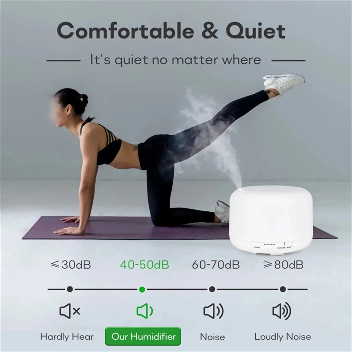 Air Humidifier With Colourful Night Lights