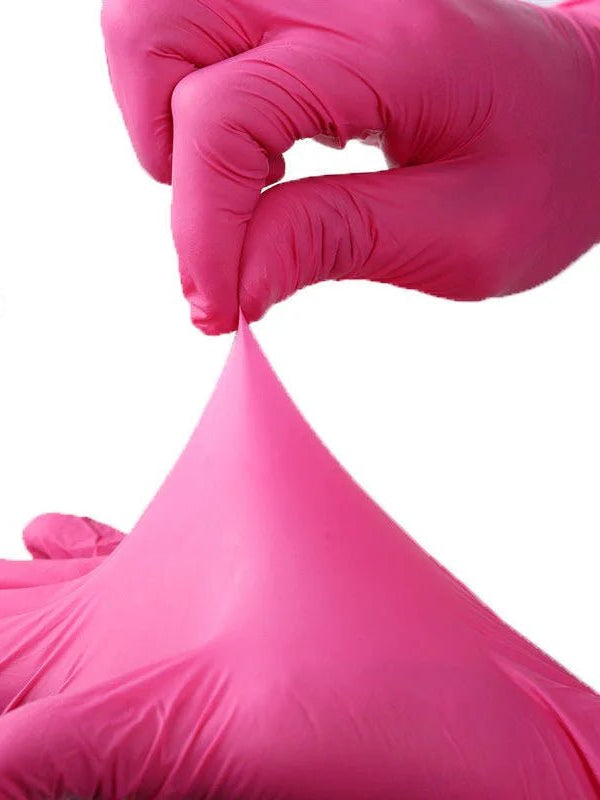Fuchsia Nitrile Disposable Gloves Pink 20/50/100PCS Powder Latex Free