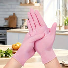 20/50/100PCS Pink Nitrile Gloves Disposable Powder & Latex Free