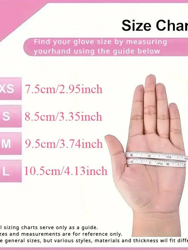 20/50/100PCS Pink Nitrile Gloves Disposable Powder & Latex Free