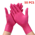 Fuchsia Nitrile Disposable Gloves Pink 20/50/100PCS Powder Latex Free