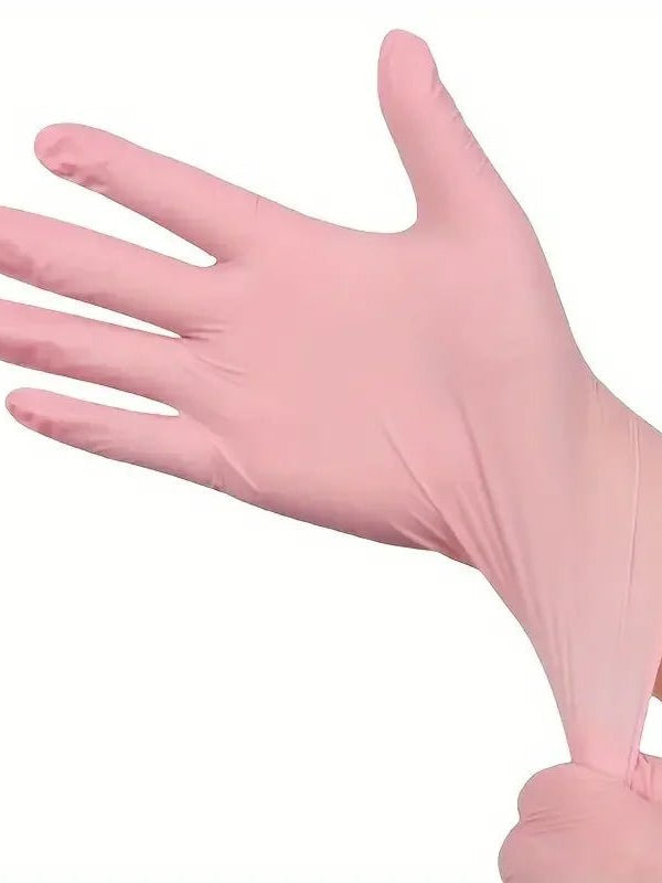 20/50/100PCS Pink Nitrile Gloves Disposable Powder & Latex Free
