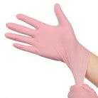 20/50/100PCS Pink Nitrile Gloves Disposable Powder & Latex Free