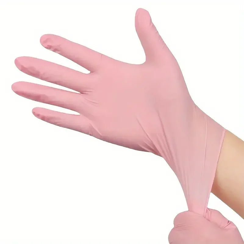 20/50/100PCS Pink Nitrile Gloves Disposable Powder & Latex Free