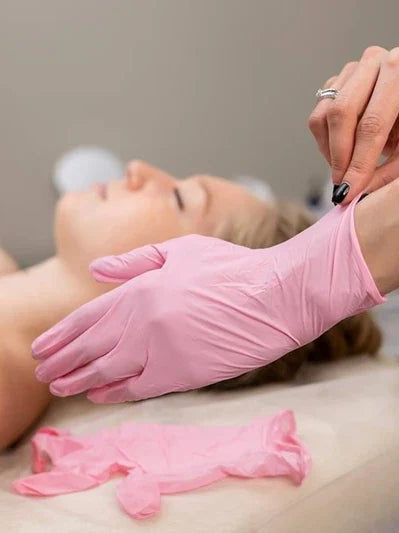 20/50/100PCS Pink Nitrile Gloves Disposable Powder & Latex Free