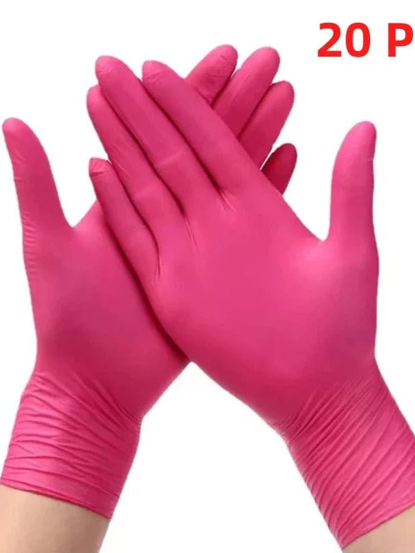 Fuchsia Nitrile Disposable Gloves Pink 20/50/100PCS Powder Latex Free