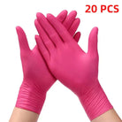 Fuchsia Nitrile Disposable Gloves Pink 20/50/100PCS Powder Latex Free