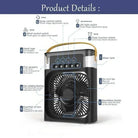 New 3 In 1 Fan AIr Conditioner Household Mini Air Cooler LED Night Light Portable