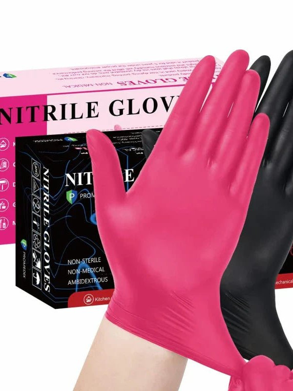 Fuchsia Nitrile Disposable Gloves Pink 20/50/100PCS Powder Latex Free