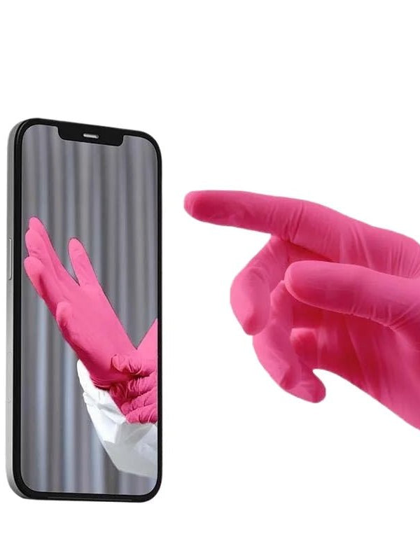 Fuchsia Nitrile Disposable Gloves Pink 20/50/100PCS Powder Latex Free