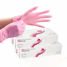 20/50/100PCS Pink Nitrile Gloves Disposable Powder & Latex Free