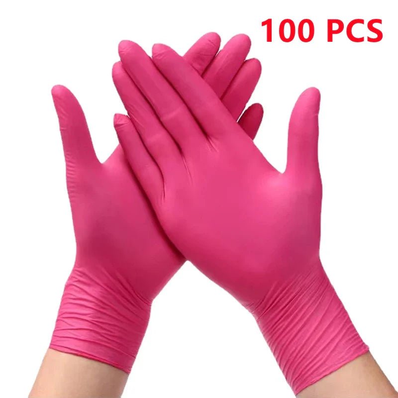 Fuchsia Nitrile Disposable Gloves Pink 20/50/100PCS Powder Latex Free