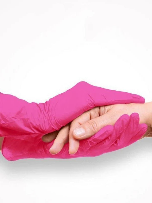 Fuchsia Nitrile Disposable Gloves Pink 20/50/100PCS Powder Latex Free