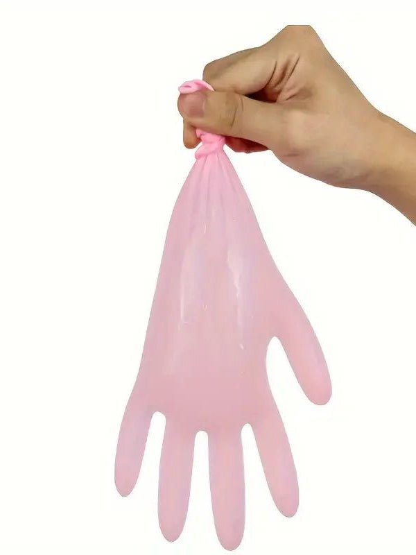 20/50/100PCS Pink Nitrile Gloves Disposable Powder & Latex Free