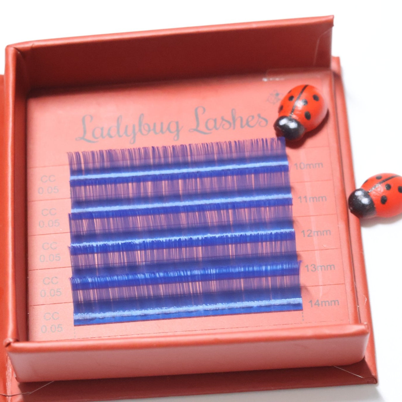 🌈 Bold Colour Volume Lashes 🌈 0.05mm 5-Row Tray 10–14mm Mix