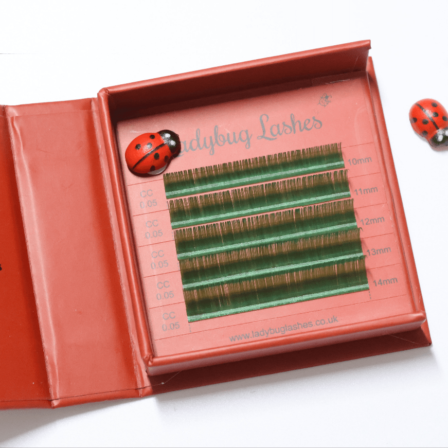 🌈 Bold Colour Volume Lashes 🌈 0.05mm 5-Row Tray 10–14mm Mix