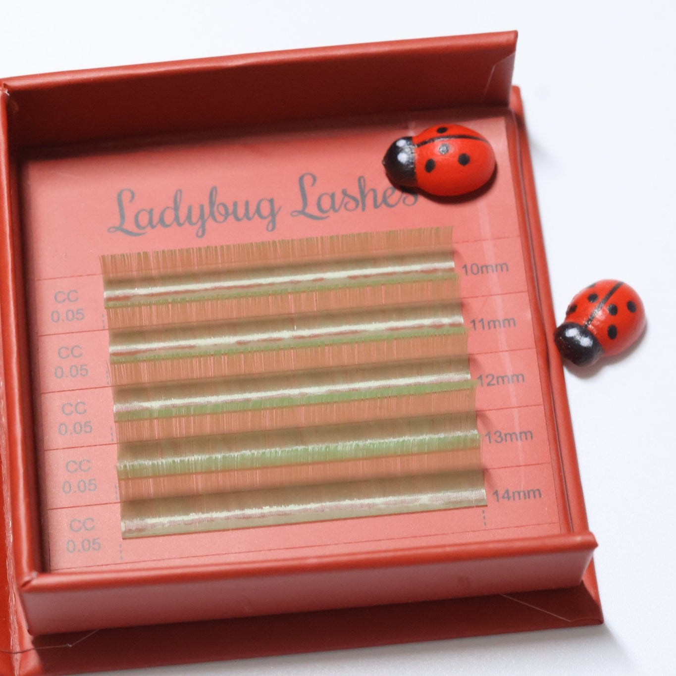 🌈 Bold Colour Volume Lashes 🌈 0.05mm 5-Row Tray 10–14mm Mix