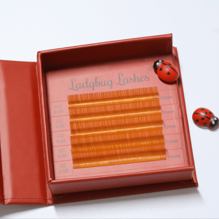 🌈 Bold Colour Volume Lashes 🌈 0.05mm 5-Row Tray 10–14mm Mix