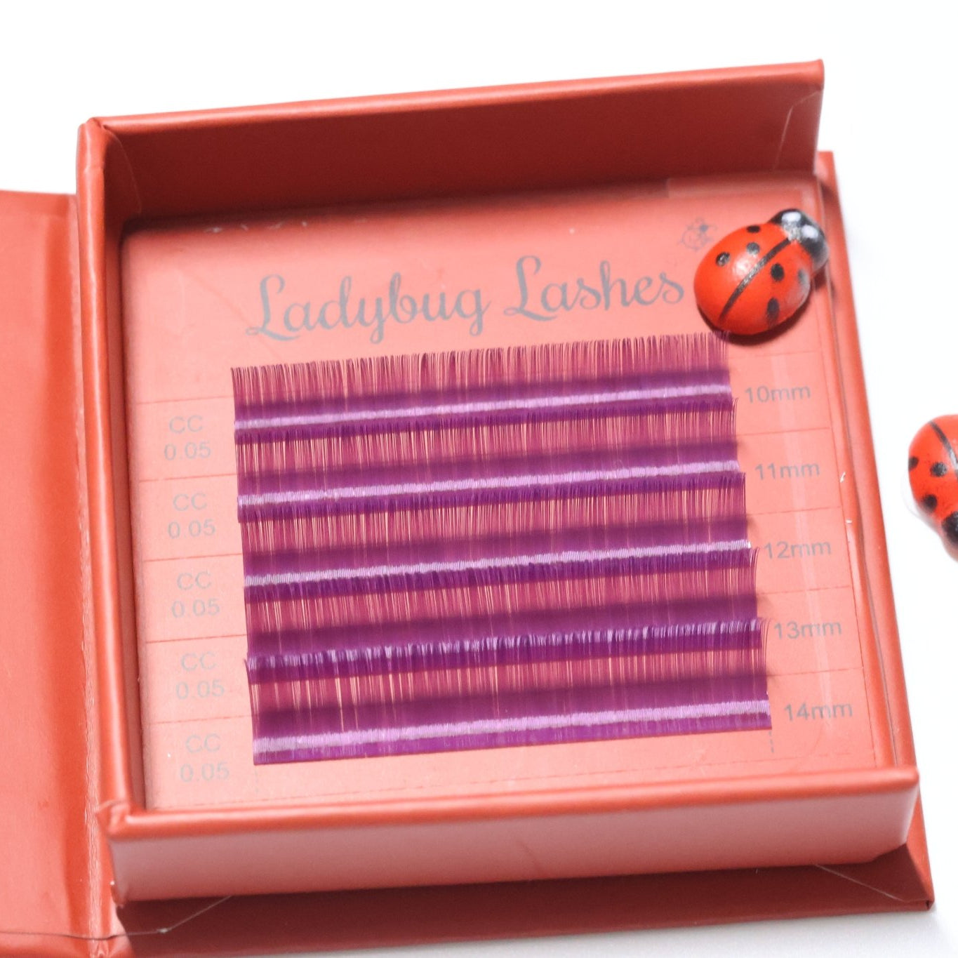 🌈 Bold Colour Volume Lashes 🌈 0.05mm 5-Row Tray 10–14mm Mix