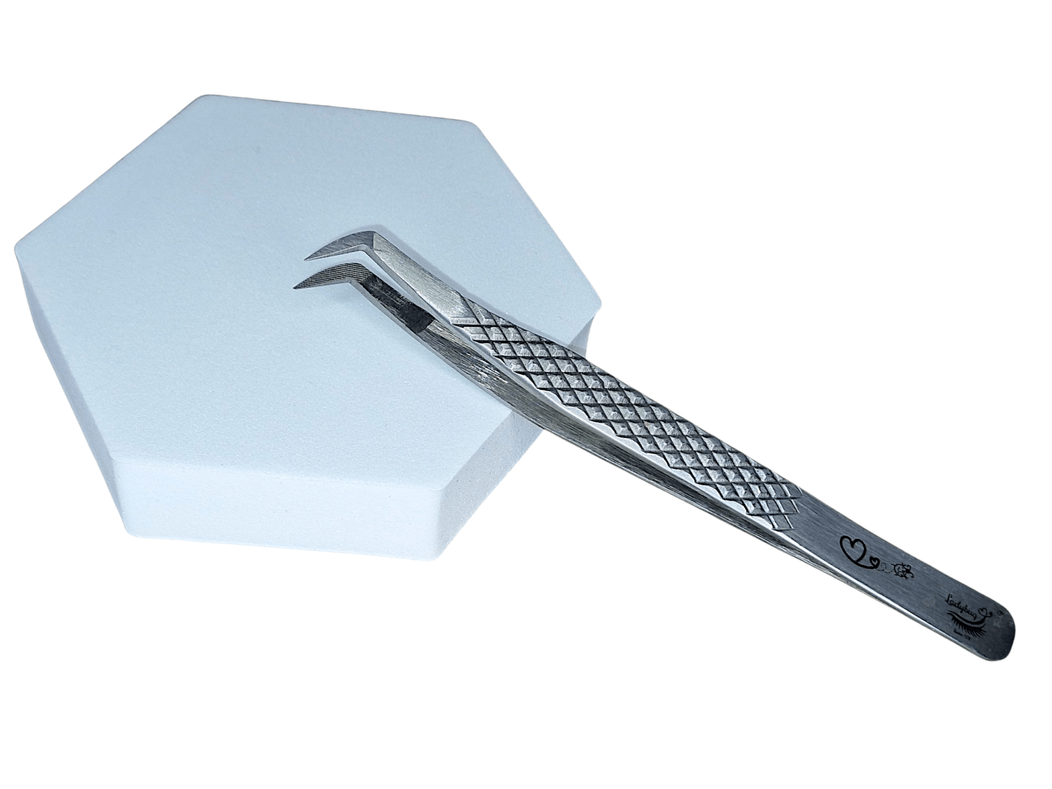 Halo 90 Tweezers with Fibre Grip – Perfect for Promade, Classic & Volume Lashes